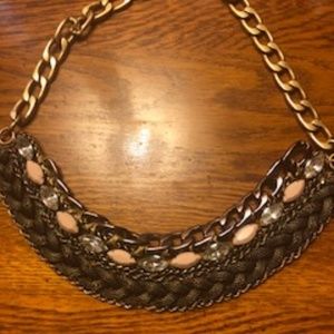 LOFT Short Braided Mesh Statement Necklace